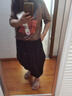 日著原創(chuàng)設(shè)計女裝夏季新款黑色小眾闊腿休閑七分哈倫褲子薄 怪黑現(xiàn)貨 L 曬單實拍圖