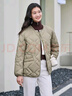 坦博爾小紅書(shū)同款收腰羽絨服女秋冬菱格小香風(fēng)外套TD236268 椰殼咖 165/88A 曬單實(shí)拍圖