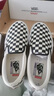 VANS范斯官方 Slip-On黑白棋盤格一腳蹬職業(yè)滑板鞋低幫 黑色  40 曬單實拍圖