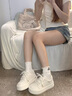 森馬配裙子小白鞋女2025新款秋季厚底休閑面包鞋小眾學(xué)生板鞋女 米白色贈(zèng)送運(yùn)費(fèi)險(xiǎn) 37 曬單實(shí)拍圖