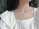 法蔻（farcoko）品牌四葉草項(xiàng)鏈女貓眼石小清新鎖骨鏈時(shí)尚飾品生日禮物送女友老婆 四葉草項(xiàng)鏈女【白金色】 -【免費(fèi)刻字】 曬單實(shí)拍圖