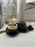 萬(wàn)仟堂（Edenus）整套功夫陶瓷茶具 送長(cháng)輩家用泡茶器全套裝禮盒 萬(wàn)念歸一·隨手禮 黑鐵釉（1壺2杯1盤(pán)1蓋置） 5頭 曬單實(shí)拍圖