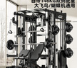 美力德龍門(mén)架史密斯機多功能健身器材一體機深蹲架臥推架舉重綜合訓練器 升級裸機+凳子+奧桿+100KG鐵彩片 曬單實(shí)拍圖