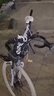 ICOLOUR變速死飛山地自行車男彎把單車公路車賽車實心胎雙碟剎成人女中學 減震-白黑白24速60刀 曬單實拍圖