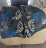 美津濃（MIZUNO）游泳褲男雙層速干寬松沙灘褲防尷尬海邊大碼溫泉短褲3105黃L 曬單實拍圖