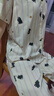 ubras25年新品睡衣女流光出游情侶家居服7A抗菌緞面帶胸墊男 【帶杯】短袖長(cháng)褲女-蜜罐熊熊（黃） S 曬單實(shí)拍圖