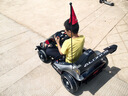 杜莎菲尼兒童漂移卡丁車(chē)米國隊長(cháng)電動(dòng)車(chē)極速20km/h遙控兒童節六一生日禮物 烤漆灰+頭盔護具 曬單實(shí)拍圖