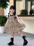 DISNEY迪士尼女童波點(diǎn)連衣裙夏季2025新款洋氣兒童背心裙子寶寶系帶掛脖 圖片色 90 cm 曬單實(shí)拍圖