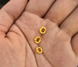 金小貅黃金盤纏手鏈足金999手工金古法錘紋金圈隔片硬金編織配件送禮 0.7g,6mm重版盤纏金【多顆】 曬單實(shí)拍圖