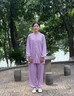 李寧（LI-NING）太極服男女夏季高端太極拳八段錦練功服中國風棉麻套裝透氣武術(shù)服 曬單實拍圖