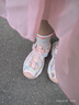 百麗童鞋夏季兒童涼鞋女童包頭沙灘鞋中大童運動休閑鞋 粉色30碼 曬單實拍圖
