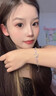 森汽手鏈女貓咪hellokitty輕奢小眾精致百搭送女友閨蜜七夕禮物 S1856桃花緣鏤空手鏈 曬單實(shí)拍圖