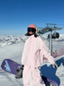 NOWINSNOWnis新款黑白色滑雪服套裝連帽上衣輕量化時(shí)尚寬松防水滑雪服 粉色套裝 S 建議身高（160-165） 曬單實(shí)拍圖