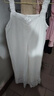 Olrain歐芮兒白色法式V領(lǐng)寬松刺繡連衣裙女夏季2025新款大擺長(cháng)裙度假風(fēng) 白色 L 曬單實(shí)拍圖