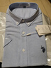 U.S. POLO ASSN.短袖襯衫男夏季純棉商務(wù)休閑寬松免燙男士上衣襯衣淺藍(lán)3XL 曬單實拍圖