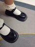 茨語(yǔ)兒童皮鞋2026年春季新款女童豆豆鞋寶寶公主鞋黑色魔術(shù)貼軟底單鞋 3131黑色 33 內長(cháng)20cm（適合腳長(cháng)19.2cm左右） 曬單實(shí)拍圖