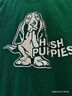 暇步士（Hush Puppies）童裝兒童短袖大童夏裝新款男童T恤女童休閑圓領(lǐng)衫 松葉綠 150  曬單實(shí)拍圖