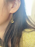 中國珠寶織夢網(wǎng)圓環(huán)黃金耳線女足金愛心耳環(huán)一對七夕情人節(jié)禮物送女友老婆 足金織夢網(wǎng)流蘇耳線+品牌禮盒 金重約1.2g 曬單實(shí)拍圖