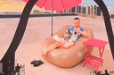 山約山約自動充氣沙發(fā)家用臥室充氣床墊露營小沙發(fā)懶人榻榻米單人躺椅 【溫馨卡其】人類小窩沙發(fā) 曬單實(shí)拍圖