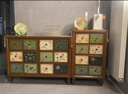 燁垚 美式斗柜實(shí)木抽屜收納置物客廳大容量?jì)ξ飶凸偶揖卟世L五斗柜 八格四斗柜 【棕花色】 整裝 曬單實(shí)拍圖