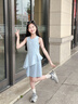 moonkids童裝女童網(wǎng)球裙子速干連衣裙2025夏季新款兒童冰絲涼感運(yùn)動(dòng)百褶裙 6142藍(lán)色速干連衣裙 170 cm 曬單實(shí)拍圖