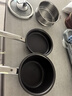 三頭鷹德國(guó)嬰兒輔食鍋蒸煮一體小奶鍋平底鍋多功能兒童輔食鍋無(wú)涂層純鈦 純鈦寶寶輔食鍋三件套- 16cm 曬單實(shí)拍圖