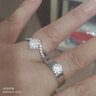 MZMZ鉑金戒指情侶PT950白金對(duì)戒求結(jié)婚莫桑鉆戒七夕情人節(jié)禮物送女友 尊貴款-為愛(ài)加冕對(duì)戒【定制】 曬單實(shí)拍圖