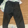 貓人七夕情人節(jié)禮物休閑褲男春秋季男士褲運動潮牌戶外寬松褲子黑色束 曬單實拍圖