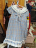 G.DUCKKIDS女童格子連衣裙夏裝2025新款洋氣小女孩短袖裙子甜美風(fēng)兒童公主裙 藍(lán)色 140 身高125cm-135cm【≤58斤】 曬單實拍圖