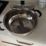 美廚（maxcook）304不銹鋼鴛鴦火鍋 32cm配火鍋勺帶蓋 燃?xì)怆姶艩t通用 MCT1211 曬單實(shí)拍圖