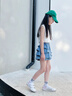 小豬彼特女童牛仔短褲夏季2025新款洋氣兒童運(yùn)動(dòng)五分褲子大童夏裝女孩裙褲 6018藍(lán)色 150 cm 曬單實(shí)拍圖