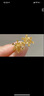周六福（ZLF）  黃金耳環(huán)女款5G足金甜美小清新雪花耳墜耳釘 計價 1.39g 曬單實拍圖