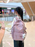 卡拉羊旅行書包女生大學(xué)生高中學(xué)生初中生小學(xué)2025新款雙肩包大容量背包旅行 深粉色 加胖胖兔 曬單實(shí)拍圖