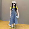 哈羅小黃鴨 HAL.DUCK女童夏季連衣裙2025新款洋氣兒童背心牛仔裙韓版時(shí)髦女孩卡通長裙 圖片色 120 cm 曬單實(shí)拍圖