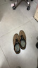 西域駱駝（VANCAMEL）男士涼鞋夏季透氣洞洞鞋鏤空皮涼鞋軟底軟面休閑鞋真皮男鞋涼皮鞋 8816卡其色 鏤空 40 曬單實(shí)拍圖