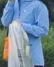 KOLON SPORT/可隆防水沖鋒衣 女子戶外休閑2L防透濕徒步露營(yíng)夾克外套 LKJK4MTT02-SK 天空藍(lán) 160/S 曬單實(shí)拍圖