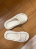 ECAC椰子拖鞋男女2025新款夏季情侶厚底外穿防滑戶(hù)外休閑沙灘一字拖 白色 【經(jīng)典百搭顯腿細】 38-39 建議往大一碼拍 曬單實(shí)拍圖