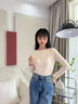 TKSY春秋2025新品法式一字肩領(lǐng)打底毛衣女裝內(nèi)搭長(zhǎng)袖針織衫上衣薄 啡駝色 M 【建議100-110斤】 曬單實(shí)拍圖