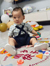 GOKU男寶寶周歲禮服夏背帶褲新款嬰幼兒生日一歲抓周小西裝兒童演出服 藍(lán)格子 90（建議體重20-24斤） 曬單實(shí)拍圖