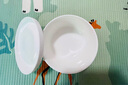 國(guó)玥純白骨瓷蒸蛋碗家用陶瓷釉下彩蛋羹碗帶蓋上班飯盒保溫蒸飯碗蓋碗 純白6英寸帶蓋蒸蛋碗1個(gè) 曬單實(shí)拍圖
