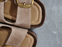 百麗（Belle）周雨彤明星同款厚底勃肯鞋女商場(chǎng)休閑拖鞋B2W1DBT4 杏色 35 (225mm) 曬單實(shí)拍圖