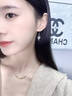 COULN KIN足銀耳環(huán)女士長款高級感耳墜耳飾品女生日情人節(jié)禮物送女友老婆 999足銀耳環(huán)[白鋯] 曬單實拍圖