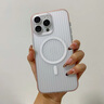TGVI'S適用蘋果16promax手機殼iPhone16pro保護套磁吸全包防摔膚感16plus瓦楞殼透明輕薄不易發(fā)黃男女款 【白橙】16promax | 膚感磁吸 曬單實拍圖