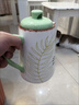 施錦德國品質(zhì)陶瓷涼水壺陶瓷大容量熱水壺ins家用儲水大茶壺輕奢涼水 淺綠色 葉之戀單壺 1.8L 曬單實(shí)拍圖