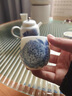 澤名家鎏金青花手執(zhí)泡茶壺茶杯功夫茶具套裝一壺二杯二人飲杯新款 青花富貴團圓丨手執(zhí)壺+龍蛋杯*2 曬單實拍圖