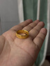 賽菲爾 黃金戒指男足金福祿壽喜財(cái)大氣顯寬面男戒 活口 約6.57克  曬單實(shí)拍圖