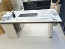 辦公室茶桌輕奢現代高級感極簡(jiǎn)L型巖板茶臺燒水壺一體桌陽(yáng)臺客廳 雪山白/花紋淺/茶盤(pán)可選 140*70cm單桌 曬單實(shí)拍圖