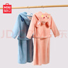 名創(chuàng)優(yōu)品（MINISO）兒童浴袍女秋冬吸水女童斗篷寶寶洗澡裹巾睡袍可穿浴巾 小萌兔 曬單實拍圖