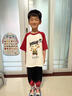 藍(lán)貝妮哪吒衣服男童夏季套裝2025新款帥氣男孩寶寶夏裝運(yùn)動(dòng)短袖兒童服裝 哪吒款 130 碼建議身高120CM 曬單實(shí)拍圖