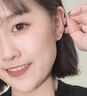 茂悅純999銀耳釘女2024新款潮足銀氣質大圓臉適合的耳環(huán)養(yǎng)耳洞耳飾 純999銀耳釘【一對】 曬單實拍圖